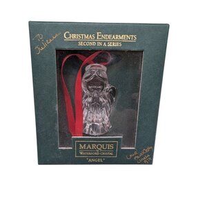 Retired Christmas Endearments Waterford Crystal Angel - Second In A Series